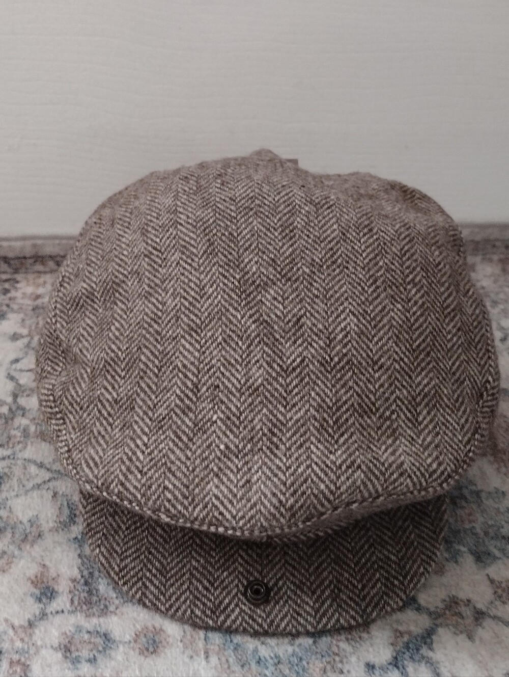 Dockers Brown Herringbone Newsboy Cap